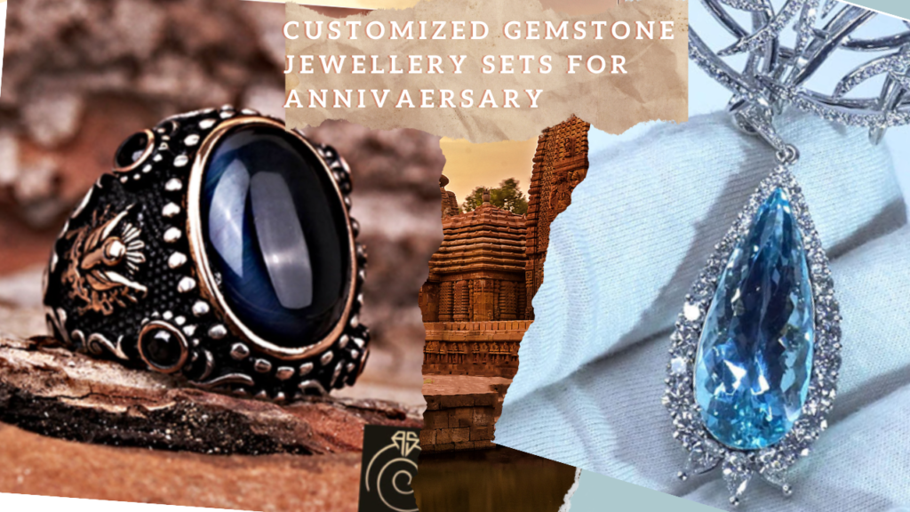 Customized gemstone jewellery sets for anniversary