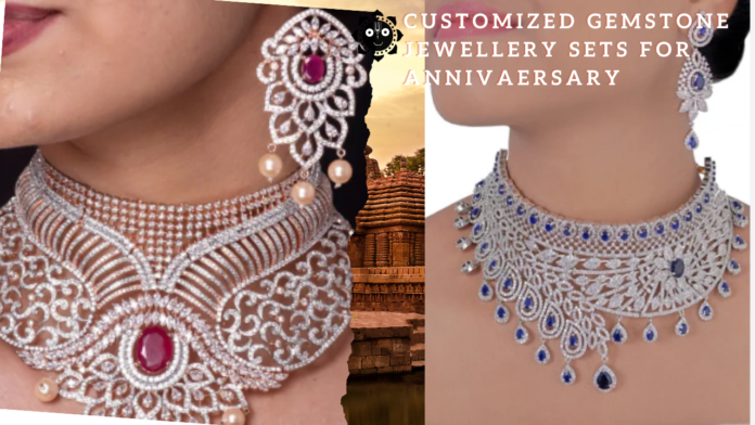 Customized gemstone jewellery sets for anniversary