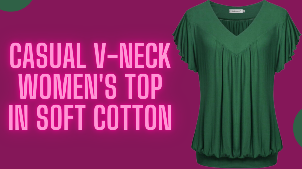 Casual V-Neck Women's Top in Soft Cotton