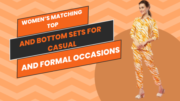 Stylish women's matching top and bottom sets