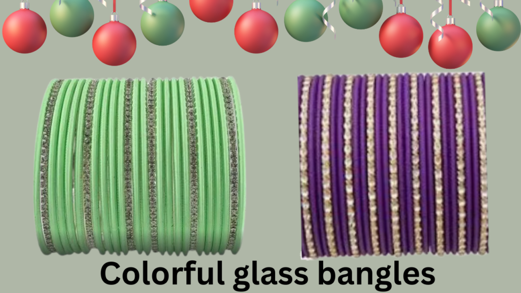 Colorful glass bangles