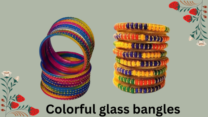 Colorful glass bangles