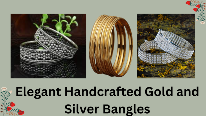 Elegant Handcrafted Gold and Silver Bangles